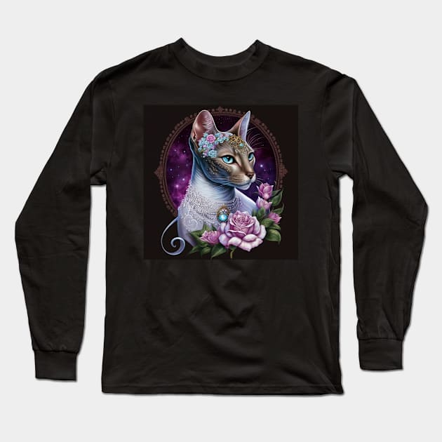 Glorious Abyssinian Cat Long Sleeve T-Shirt by Enchanted Reverie